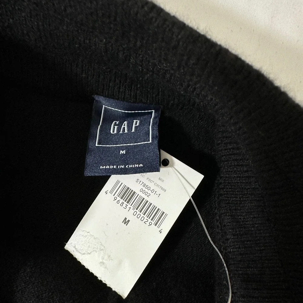 GAP Womens Pants M Black Merino Wool Blend Knit Joggers Warm Cozy Soft Girl Lux